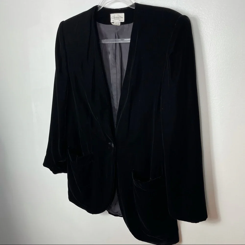 Vintage Christian Dior Separates velvet blazer/jacket - Picture 5 of 7